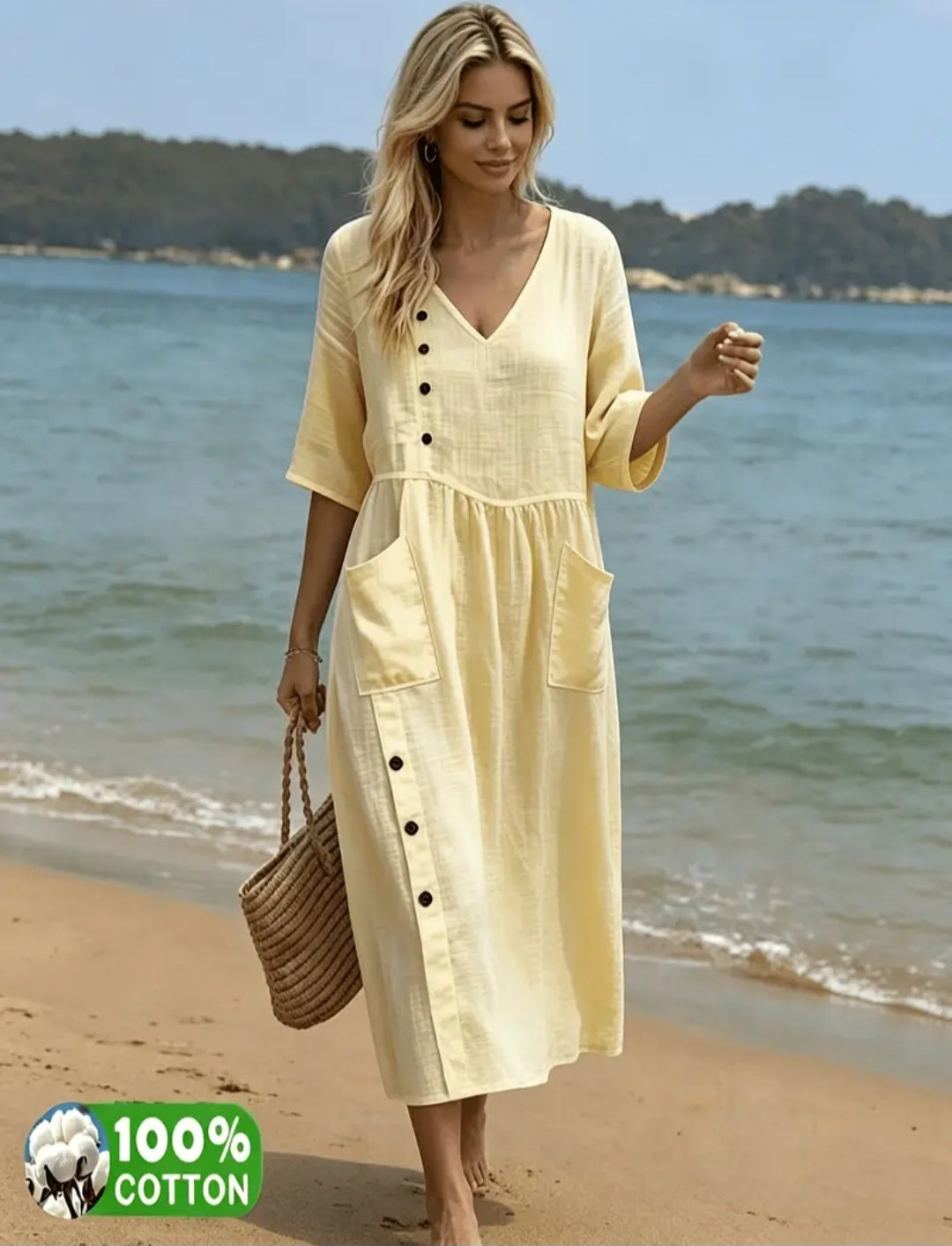 Yellow Cotton Dress